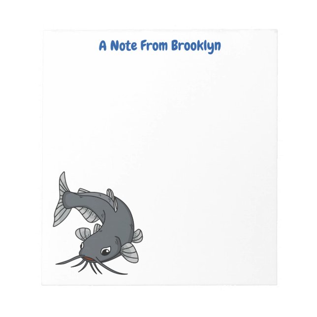 Bloc De Notas Ilustracion de personalizado de bagre cúbico (Frente)