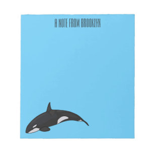 Bloc De Notas Ilustracion de personalizado de ballenas asesina