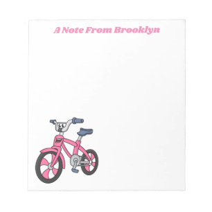 Bloc De Notas Ilustracion de personalizado de bicicleta de niños