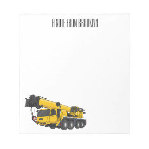 Bloc De Notas Ilustracion de personalizado de camiones Crane