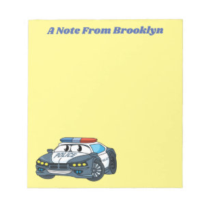 Bloc De Notas Ilustracion de personalizado de coche de policía f