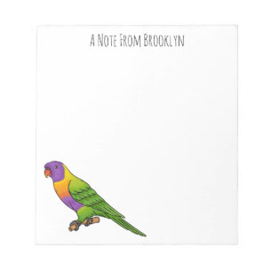 Bloc De Notas Ilustracion de personalizado de cocodrilo arcoiris
