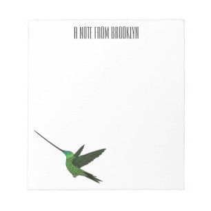 Bloc De Notas Ilustracion de personalizado de colibrí con moto d