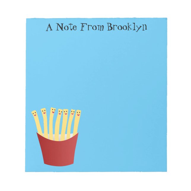 Bloc De Notas Ilustracion de personalizado de comida rápida de p (Frente)