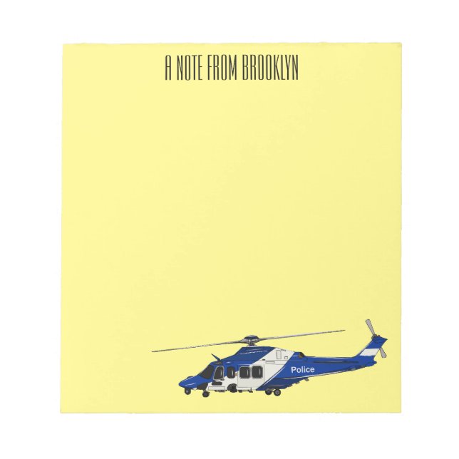 Bloc De Notas Ilustracion de personalizado de helicópteros de la (Frente)