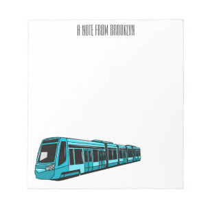Bloc De Notas Ilustracion de personalizado de locomotora eléctri