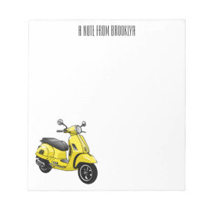 Bloc De Notas Ilustracion de personalizado de motocicleta con ci