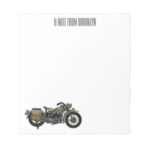 Bloc De Notas Ilustracion de personalizado de motocicleta de cru