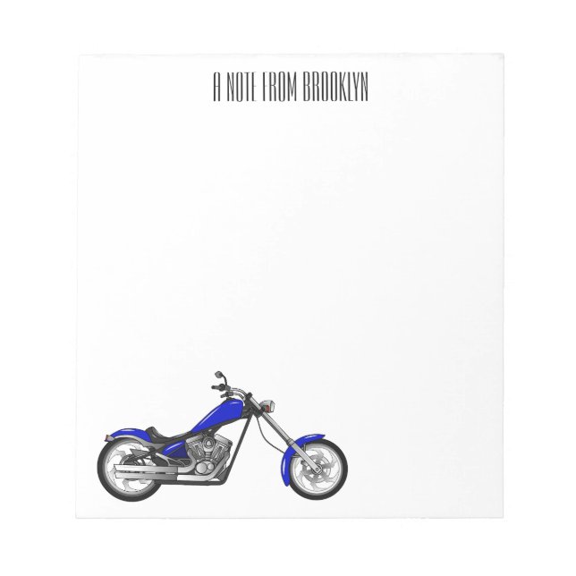 Bloc De Notas Ilustracion de personalizado de motocicleta de hel (Frente)