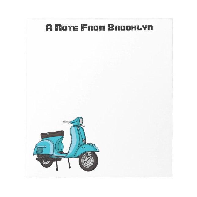 Bloc De Notas Ilustracion de personalizado de motocicletas con c (Frente)
