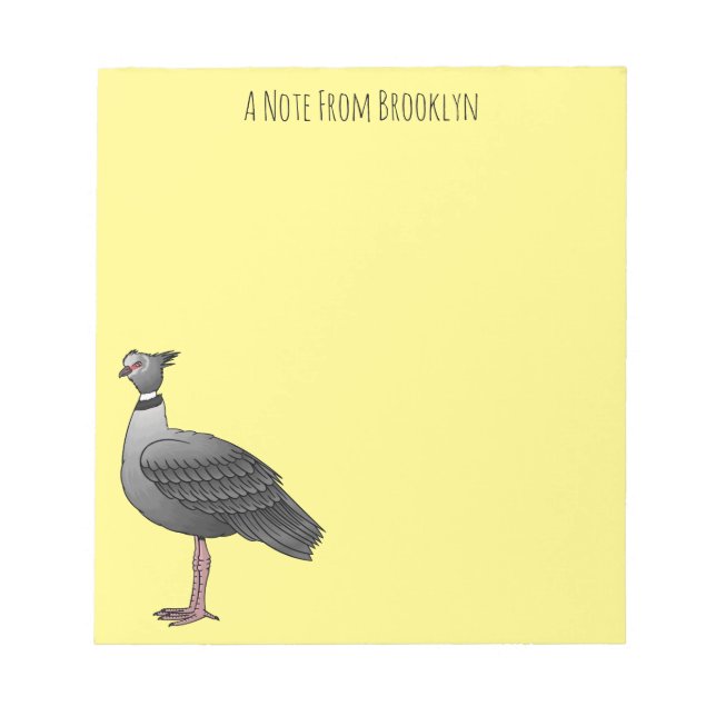 Bloc De Notas Ilustracion de personalizado de pájaro silvestre d (Frente)