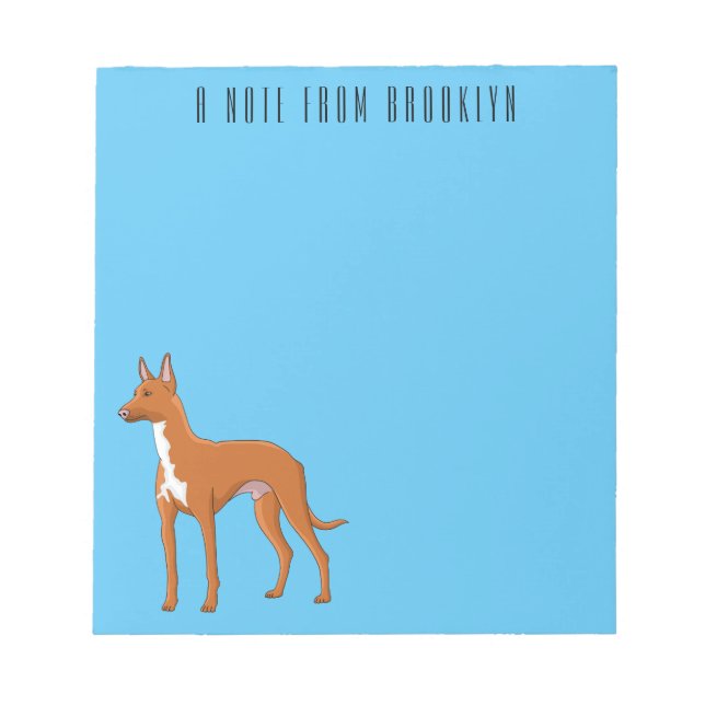 Bloc De Notas Ilustracion de personalizado de perro perrito (Frente)
