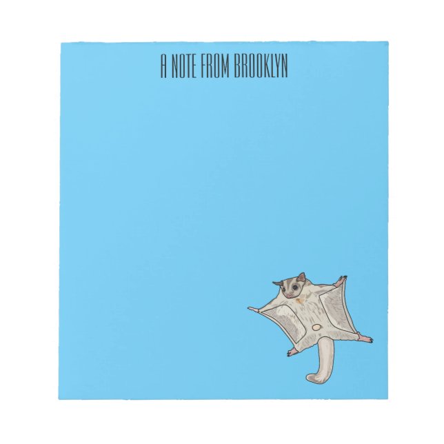 Bloc De Notas Ilustracion de personalizado de planeador de azúca (Frente)