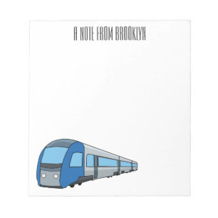 Bloc De Notas Ilustracion de personalizado de trenes eléctricos