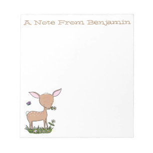 Bloc De Notas Ilustracion de personalizado de venado lindo y fel