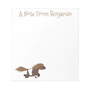 Bloc De Notas Ilustracion de personalizado del pony de Shetland