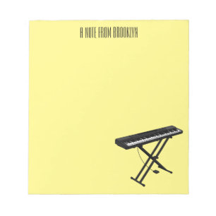 Bloc De Notas Ilustracion de piano personalizado de teclado