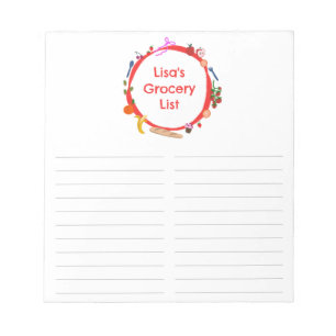 Bloc De Notas Ilustración de picnic Lista de compras personaliza