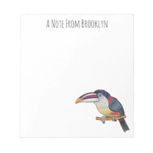 Bloc De Notas Ilustracion del personalizado de aves de Curl cres