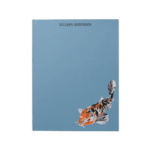 Bloc De Notas Ilustracion Koi Fish Stationery, papel de escritur