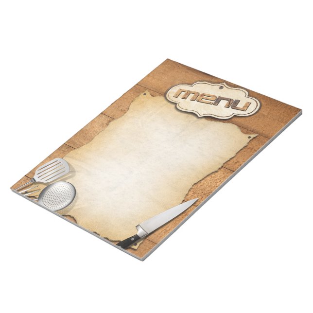 Bloc De Notas Ilustracion Menù (Lado Derecho)