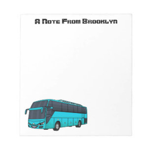 Bloc De Notas Ilustracion moderno de personalizado de autobús de