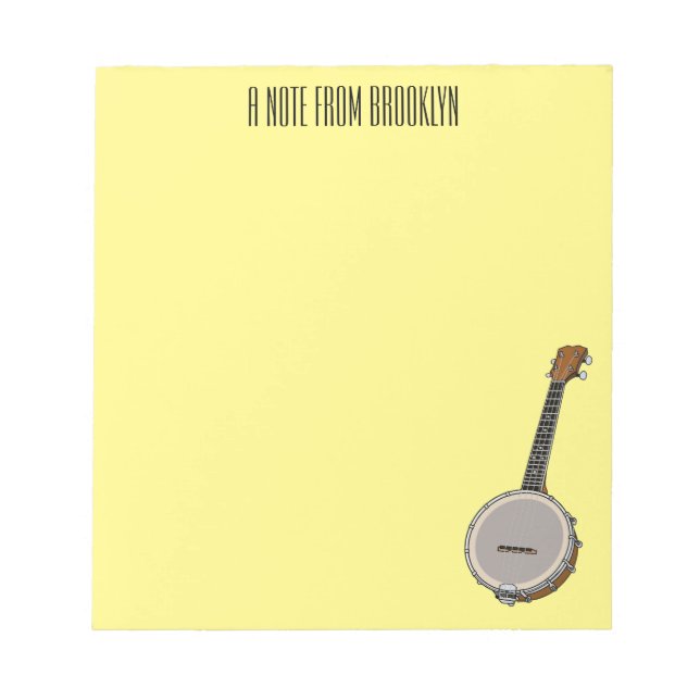 Bloc De Notas Ilustracion personalizado Banjo (Frente)