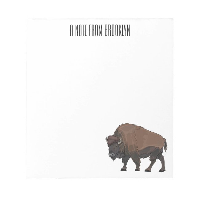 Bloc De Notas Ilustracion personalizado Bison (Frente)