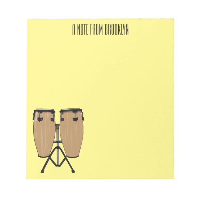 Bloc De Notas Ilustracion personalizado Bongo drum (Frente)