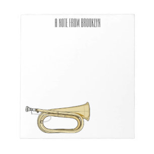 Bloc De Notas Ilustracion personalizado Bugle