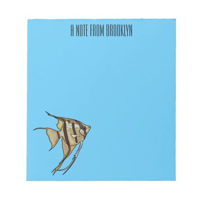 Bloc De Notas Ilustracion personalizado de Angelfish (Frente)