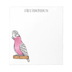 Bloc De Notas Ilustracion personalizado de aves Galah