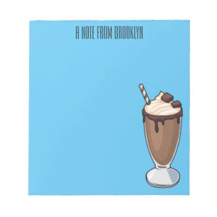 Bloc De Notas Ilustracion personalizado de batido de chocolate