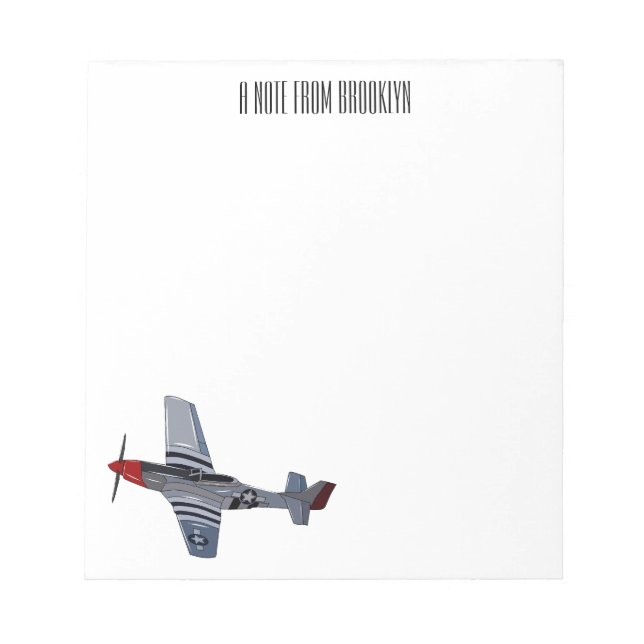 Bloc De Notas Ilustracion personalizado de bombarderos (Frente)