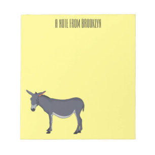Bloc De Notas Ilustracion personalizado de burro