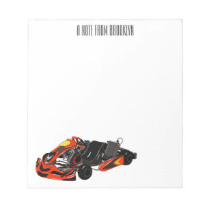 Bloc De Notas Ilustracion personalizado de carreras de Kart