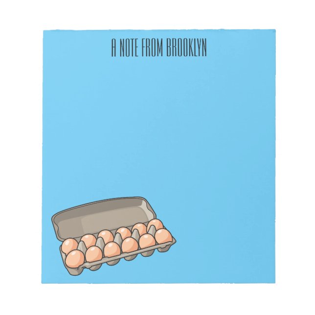 Bloc De Notas Ilustracion personalizado de cartón de huevo (Frente)