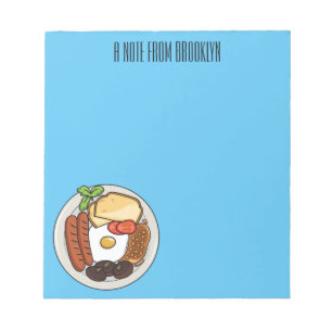 Bloc De Notas Ilustracion personalizado de desayuno inglés