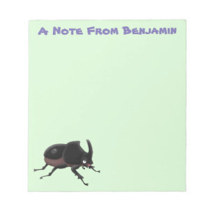 Bloc De Notas Ilustracion personalizado de escarabajo rinoceront