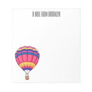 Bloc De Notas Ilustracion personalizado de globo aerostático