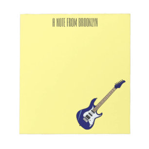 Bloc De Notas Ilustracion personalizado de guitarra eléctrica