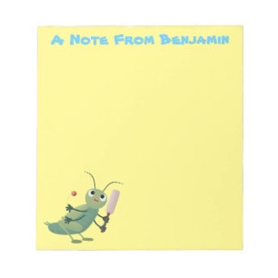 Bloc De Notas Ilustracion personalizado de insectos de cricket v
