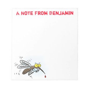 Bloc De Notas Ilustracion personalizado de insectos de mosquitos