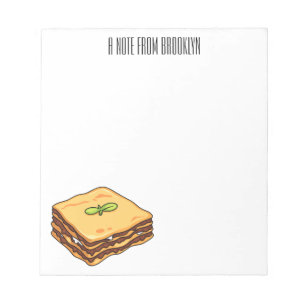 Bloc De Notas Ilustracion personalizado de Lasagna