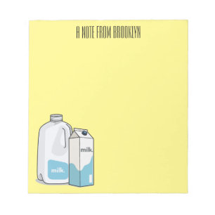 Bloc De Notas Ilustracion personalizado de leche