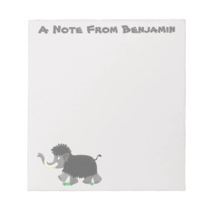 Bloc De Notas Ilustracion personalizado de mamut torpe