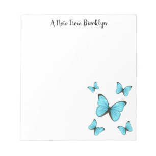 Bloc De Notas Ilustracion personalizado de mariposas morfo