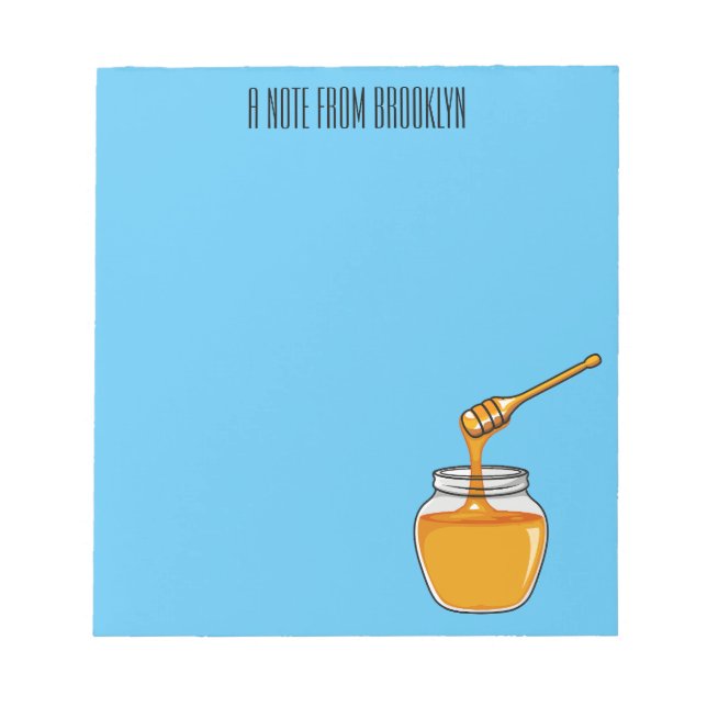 Bloc De Notas Ilustracion personalizado de miel (Frente)