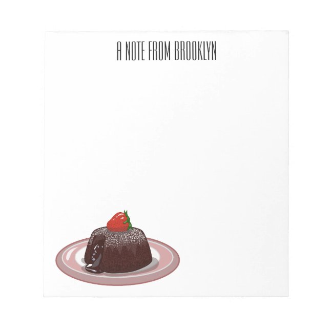 Bloc De Notas Ilustracion personalizado de pastelitos de lava de (Frente)