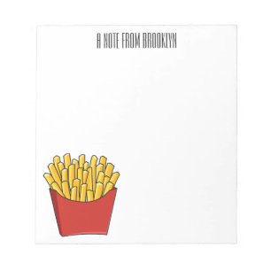 Bloc De Notas Ilustracion personalizado de patatas fritas